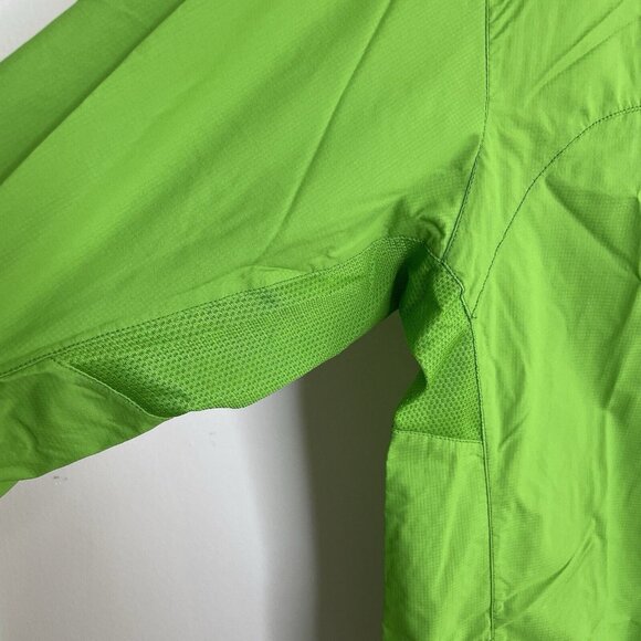 ARC'TERYX Men's Lightweight Hooded Windbreaker Running Jacket M Lime Green Zip - Picture 4 of 7